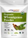 Polvere di Wheatgrass Organica certificata Vitamatic USDA – 1 Pound (16 once) – Pure, Non-GMO, Superfood senza glutine