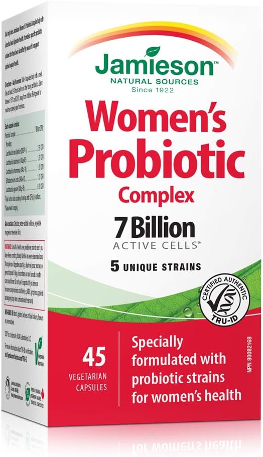 Jamieson Femmes Complexe Probiotique 7 milliards, 45 capsules de Veg