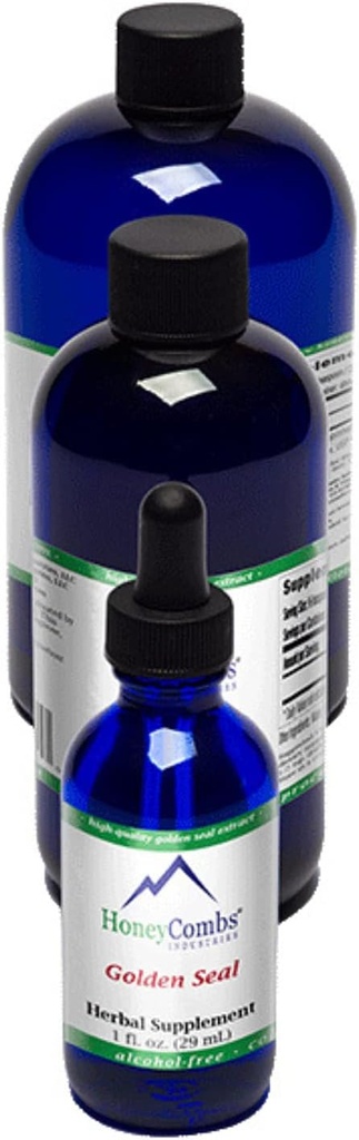 GoldenSeal Alcohol Free Extract Liquid – Natural, Organically Sourced GoldenSeal Root Supplement per Digestione, Respiratory & Immune Support – Cold Pressed Goldenseal Drops, 8 Fl Oz