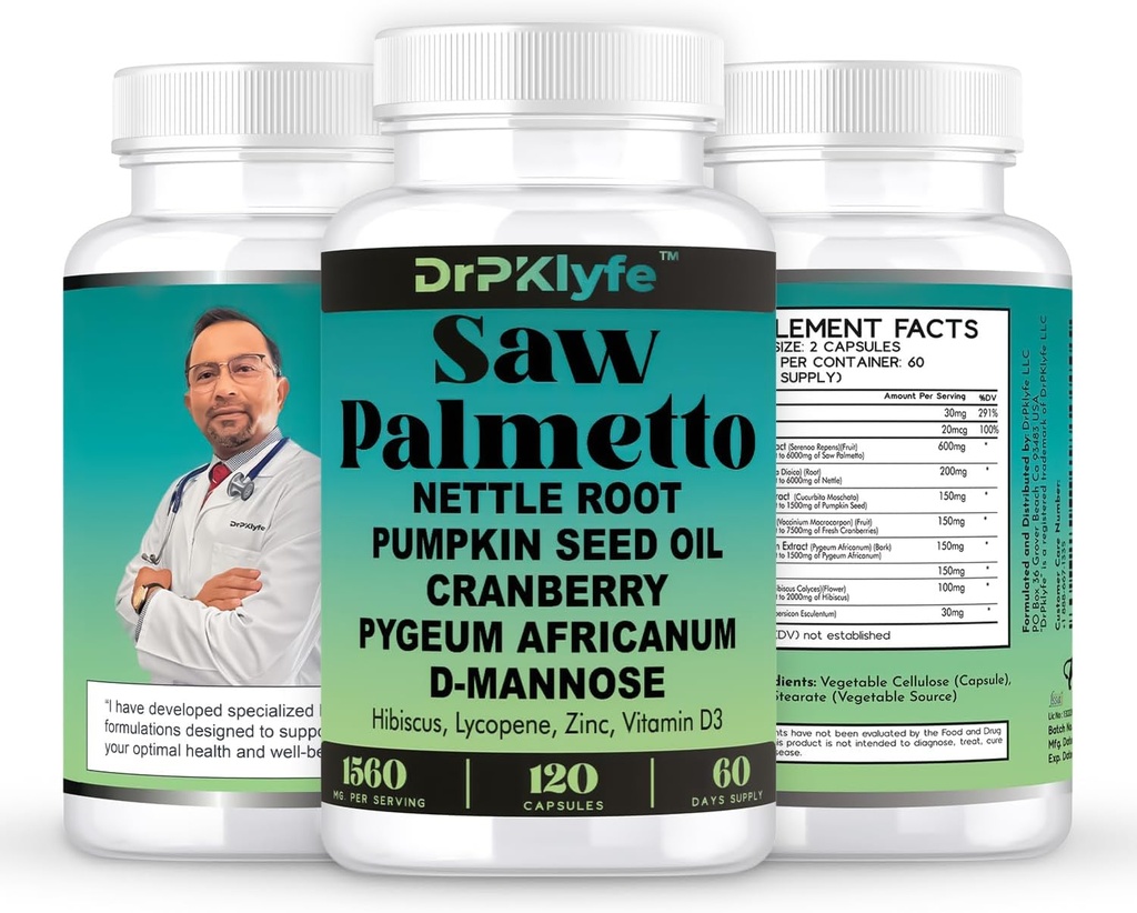 Huile de graines de citrouille et supplément de croissance des cheveux avec Saw Palmetto pour les femmes, DHT Blocker pour les hommes, PCOS Prostate Health, Pygeum, Lycopène, Mens Health