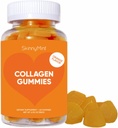 SkinnyMint Collagen Gummies Supplement für Gesunde Haut, Nägel & Haare Unterstützung, Gluten freie Collagen Kaugummis für Männer & Frauen, Natürliche Orange Flavor -60 Count(180G)- 1 Monat Versorgung