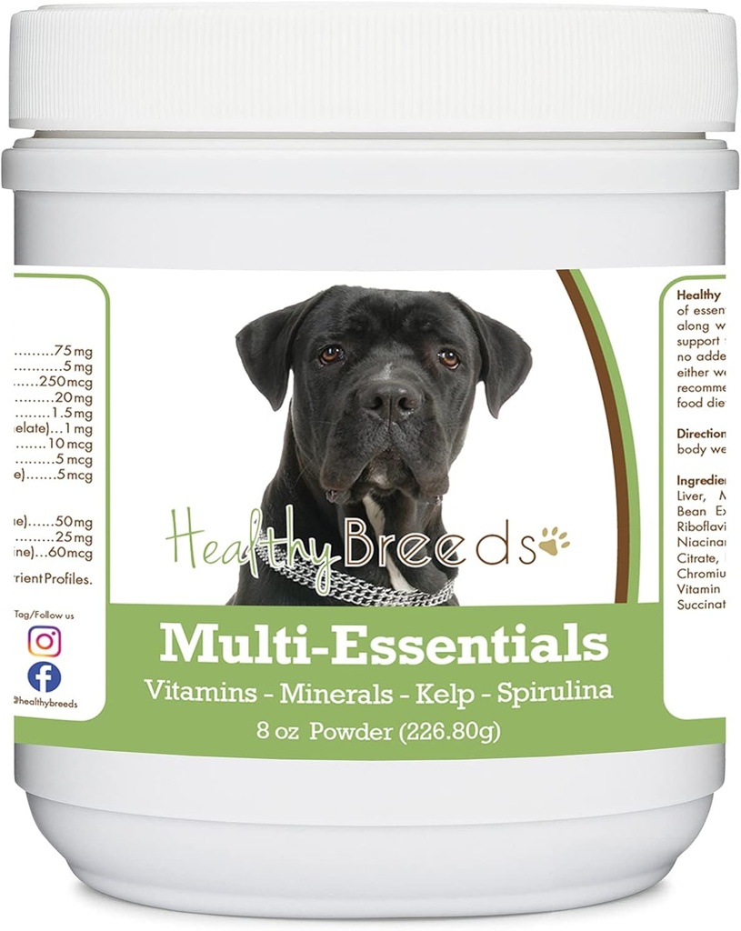 Gesunde Rassen Cane Corso Multi-Essentials Pulver für Hunde - eine ideale Ergänzung von Vitaminen, Mineralien und Antioxidantien für Ihren Hund - 8 Unze