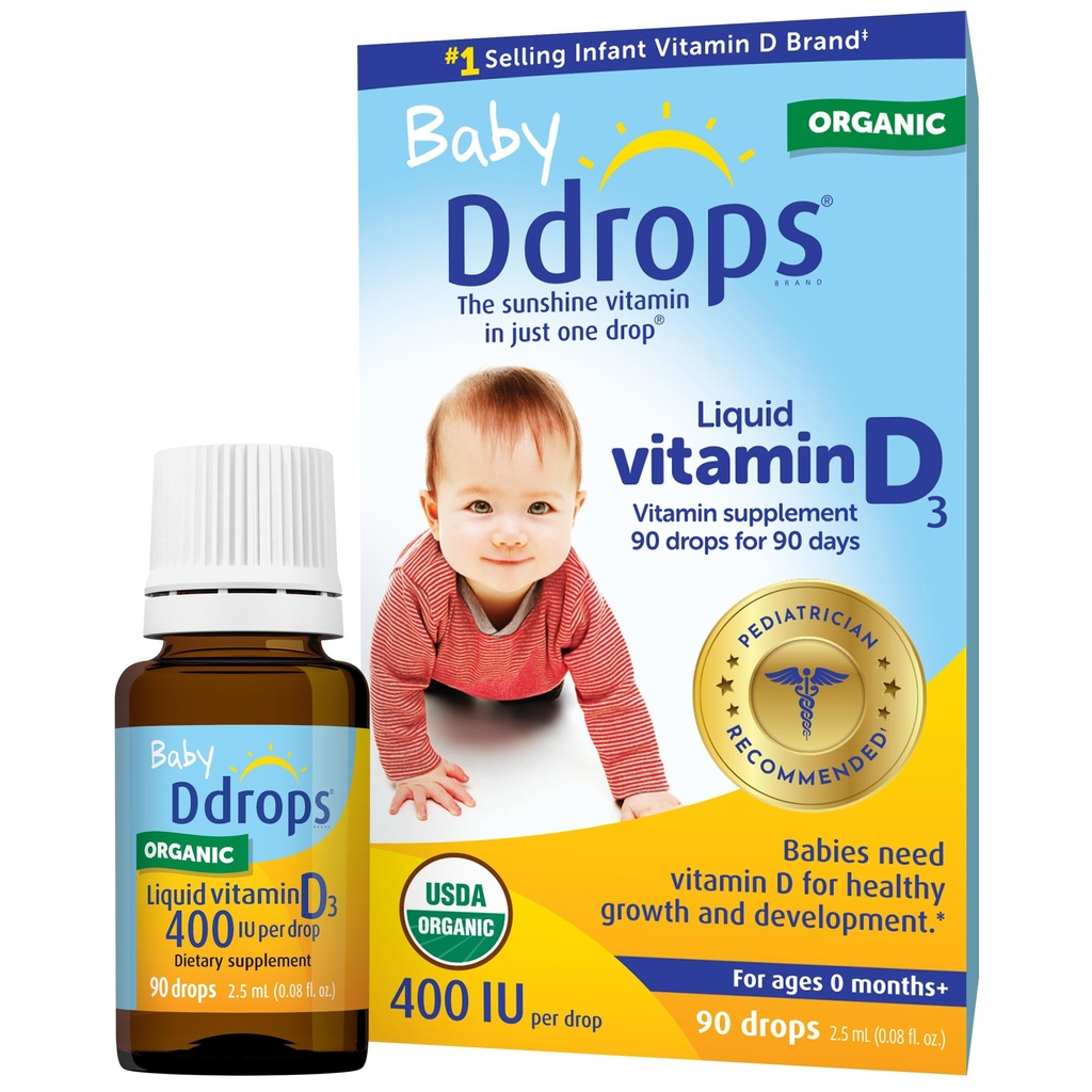 Ddrops Baby 400 IU, Vitamin D, 90 Tropfen 2,5mL (0.08 Fl. Oz (Pack von 1))