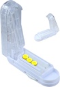 Einstellbare Pille Cutter Splitter für kleine und winzige Pillen, Größere Pillen, Pille Splitter mit Zentriergerät beschleunigt Schneidt mehrere Pillen eine Zeit,Tablet Cutter mit versteckten Sharp Klinge