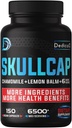 9in1 Skullcap Herb Supplemento 5 mesi Per il sonno della salute, Mood & Immune - 6500mg Concentrato con camomilla, Balm limone, Fiore della passione, Ashwagandha & di più, Non-OGM, Senza glutine, 150 capsule vegane
