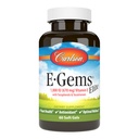 Carlson - E-Gems Elite, 1000 IU (670 mg) Vitamin E mit Tocopherolen und Tocotrienolen, Optimale Wellness, 60 Softgels