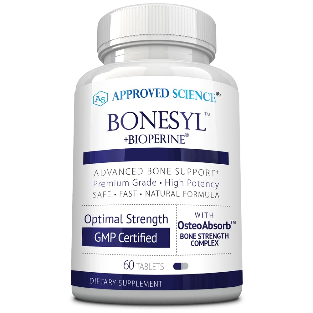 Genehmigte Wissenschaft Bonesyl - Stärkung der Knochen, Begrenzung der Knochendichte Verlust - Erhaltung der gesamten Knochengesundheit - K2, BioPerine, und Magnesium - 60 Tabletten - Vegan - Made in USA