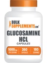 BulkSupplements.com Glucosamine HCl Capsules - Supplément Glucosamine, Supplément nutritionnel - Sans gluten, 2 Capsules par portion, 360 Nombre (paquet de 1)