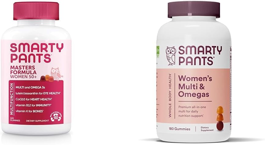 SmartyPants Gummy Multivitamin per le donne 50 e oltre: Omega 3 Fish Oil (EPA/DHA), Methylfolate & Women's Multivitamin Gummies: Omega 3 Fish Oil (EPA/DHA), Methylfolate, CoQ10