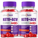 (2 Pack) UltraQuick Max+ ACV Gummis, Höhere Potenz, Offizielle Ultra Quick Max+ Gummis, 2X Stronger Apple Cider Essig Gummy, 2 Monate Versorgung