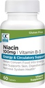 Quality Choice Niacin (Vitamin B3) Energy & Ciculatory Support 100 mg Supplement, 60 Count Bottles