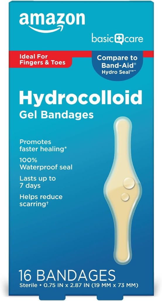 Cura di base Avanzata Cura veloce Guarigione idrocolloide Gel Bandages, Fingers & Toes, 16 ct