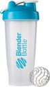 Bouteille de shaker de haut de boucle classique, 28-Ounce, clair/aqua