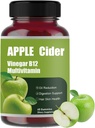 Pomme Cider Gummy-Apple Cider Vinegar B12 Multivitamine, Pomme Cider naturel Gummies - Vinagre de Sidra de Manzana Gomitas - Vegan & sans gluten - 60 Gummies (1)