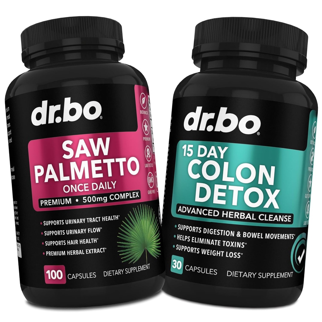 Saw Palmetto pour les femmes Perte de cheveux et nettoyant Colon - DHT Blocker pour les femmes Croissance et 15 jours Colon Cleanse pilules de désintoxication intestinale - Pure Saw Palmetto Supplément de perte de cheveux Bowel Mouvement Capsules