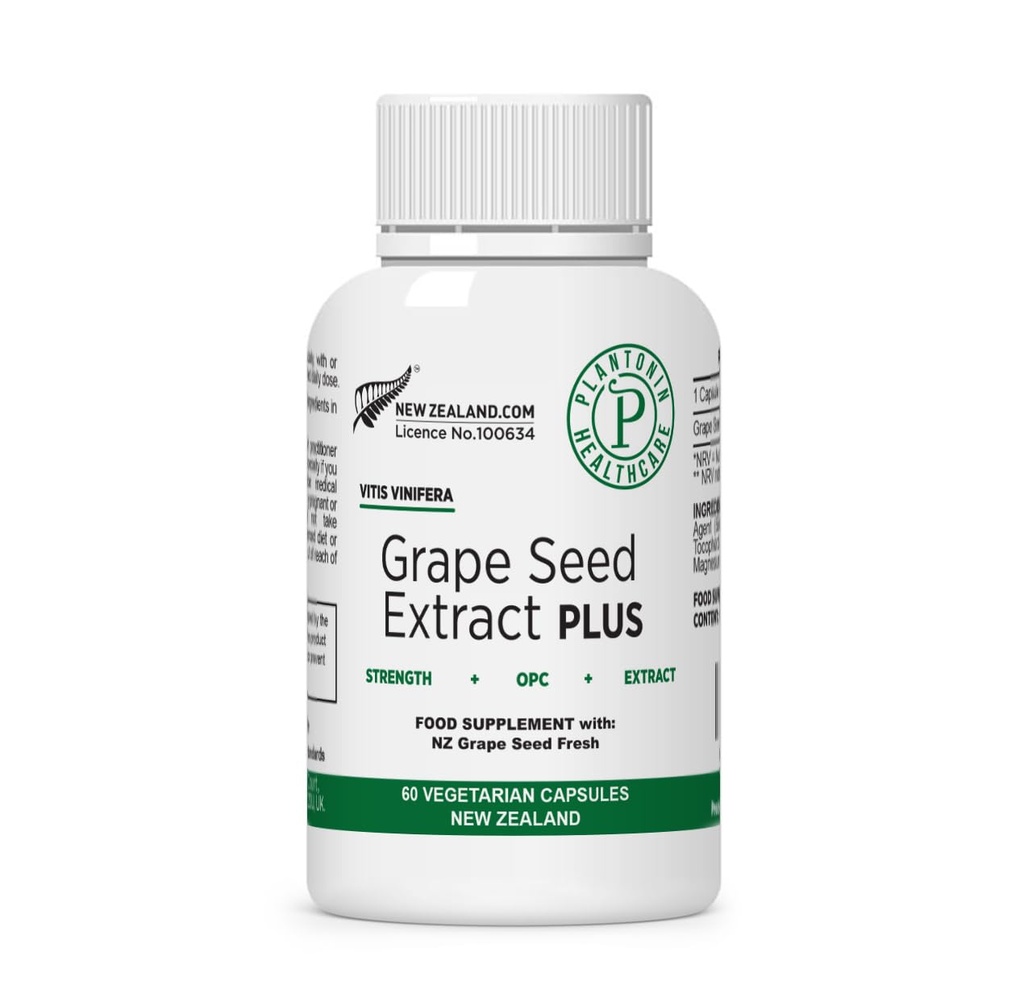 Extrait de graines de raisin 500 mg avec 93% de polyphénols - 120:1 60 000 mg Résistance, 60 Capsules - 2 Mois d'approvisionnement - Sans OGM et sans gluten - Extraits de polyphénols