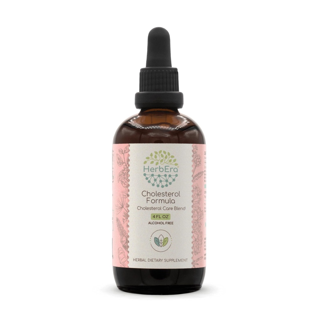 HerbEra Cholesterol Formel B120 Alkoholfreie Extrakt Tincture Artichoke Leaf, Hawthorn Leaf und Blume, Fennel Seed, Turmeric Root, Ashwagandha Root, Amla Berry. Cholesterin Care Blend 4 Fl Oz