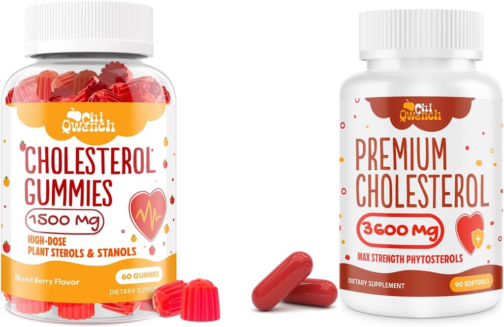 14-in-1 Colesterolo complesso Softgels & Plant Sterol Rich Colesterol Gummies per il supporto completo