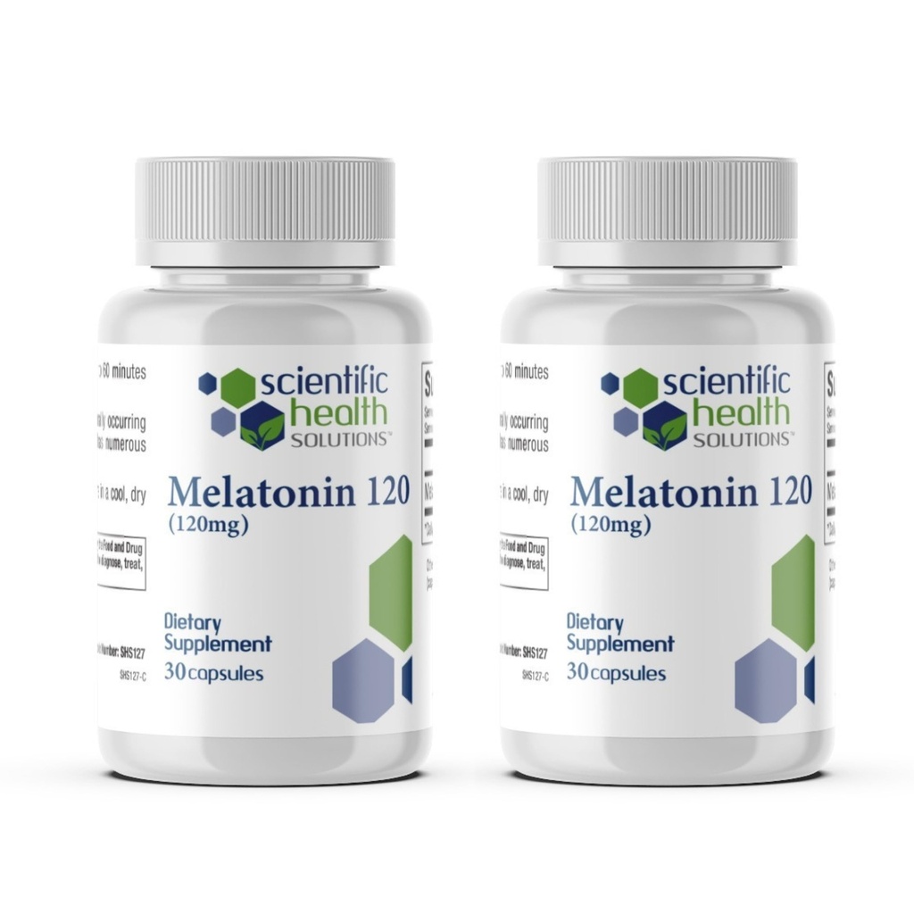 Melatonin 120mg | Single-Dose Melatonin in Easy-to-Swallow Kapseln | Vegan, Non-GMO & Gluten-Free | US-Made Extra Strength (2-Pack)