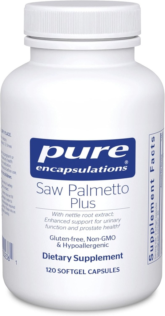Pure Encapsulations Saw Palmetto Plus | with Nettle Root Extract to Support Urinary Function | 120 Softgel Kapseln