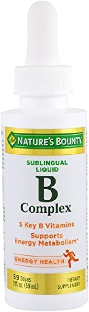 Nature's Bounty B Complex mit B12 Sublingual Liquid Fast Acting Nahrungsergänzung 2 Unzen