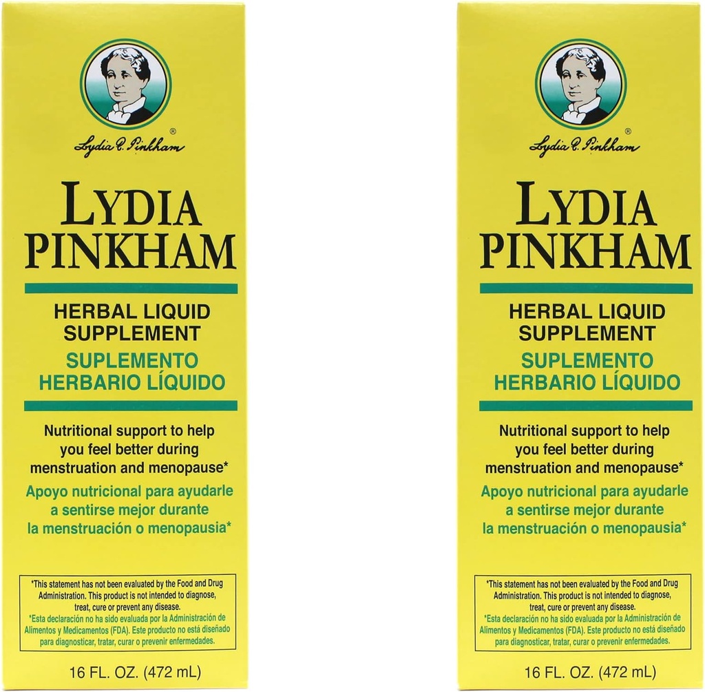 2-PAK Lydia Pinkham Nutritional Support Liquid 16oz bottiglie