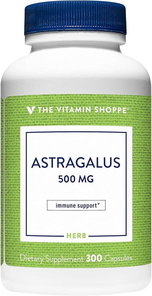 La vitamina Shoppe Astragalus (Root) 500mg - Integratore a base di erbe per sostenere le difese naturali del sistema immunitario e del corpo - aiuta a costruire Stamina, Energia e vitalità (300 capsule)
