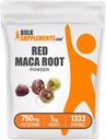 BulkSupplements.com Red Maca Powder - from Root, Maca Supplement, Herbal Supplement - Vegan & Gluten Free, 750mg per Serving, 1kg (2.2 lbs) (Pack of 1)