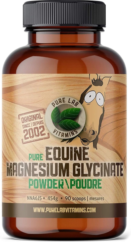 Pure Lab Vitamins Equine Magnesium Glycinate Polvere - 454 g Made in Canada