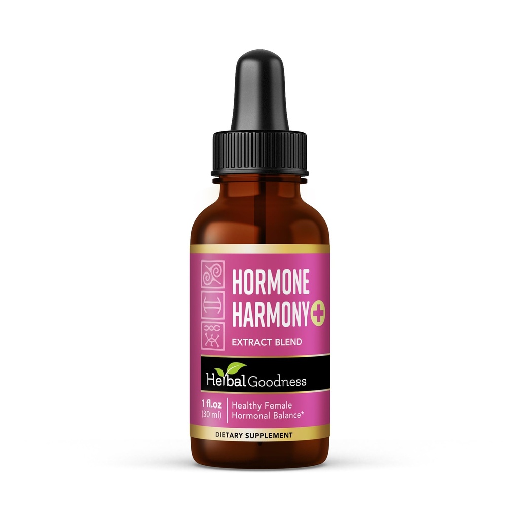 Armony 1oz dell'ormone della bontà di erbe - Supplemento di equilibrio dell'ormone organico per le donne, arricchito con probiotici, sollievo di menopausa, supporto della fertilità, PMS & Lactation Aid