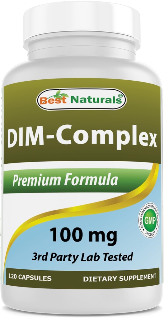Migliore Naturals DIM Supplemento 100 mg 120 capsule, DIM per Estrogen Metabolism & Balance, Per Menopausa, Body Building, PCOS & Acne ormoni