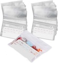 Deke Home - 250 Pack Klare wiederverschließbare Pillentaschen (4x2.75 in), Travel Medicine Pouches mit Aufschrift, BPA-freie Einweg-Pille Organizer für Medikamente, Vitamine & Ergänzungen