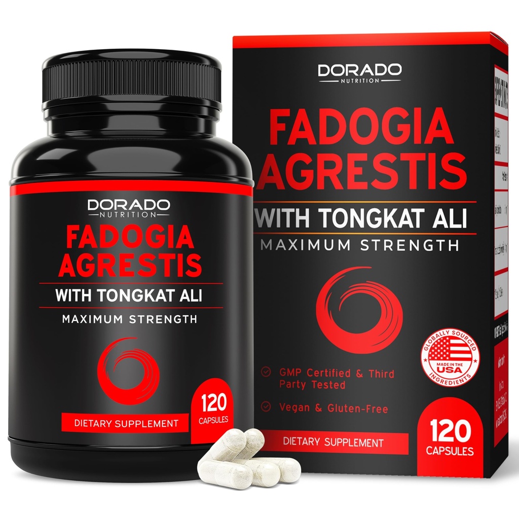 Fadogia Agrestis und Tongkat Ali Supplement Performance Blend - (120 Kapseln) - Maximum Strength - Drive, Athletic Performance & Muskelmasse - Glutenfrei, Non-GMO, Vegan Kapseln - USA Made