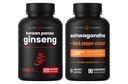 NutraChamps Capsules Ginseng coréennes et Ashwagandha Capsules 2 Pack Bundle