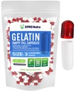 XPRS Nutra Größe 3 Leere Kapseln - 100 Count Leere Gelatine Kapseln - Pillen DIY Kapsel Füllung - Pure Bovine Pill Gel Kapseln füllbar für Do-It-Yourself Vitamine und Ergänzungen (Clear Red/White)