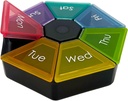EZY DOSE Wöchentliche Pille Organizer und Planer, Travel Pill Planner, 7-Sided, Rainbow Farben