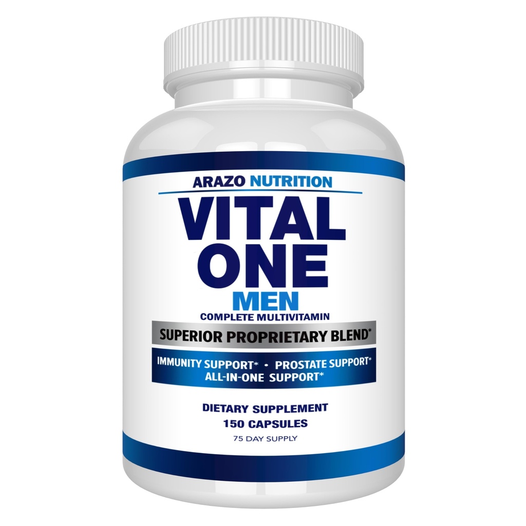 Arazo Nutrition Vital One Multivitamin für Herren – Tägliche Ganznahrung - 150 Vegan