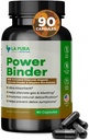 LaPura Power Binder Blend – Detox & Cleanse with Activated Charcoal, Organic Chlorella Powder & Slippery Elm Extract – Aiuta ad alleviare il gas & Bloating – promuove la disintossicazione naturale - 90 capsule