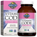 Giardino della vita Vitamina Codice Multivitaminico per le donne 50 e oltre, 240 capsule, per le donne 50 Plus con vitamine B, Vitamine A, C, D3, E & K, CoQ10, Probiotici e enzimi