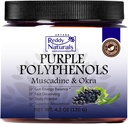 Reddy Naturals - Supplément de polyphénols violets avec extrait de graines de raisin de muscadine - Poudre de soutien de santé naturel avec extrait d'okra, mélange antioxydant pour l'énergie et la santé digestive (30 portions)