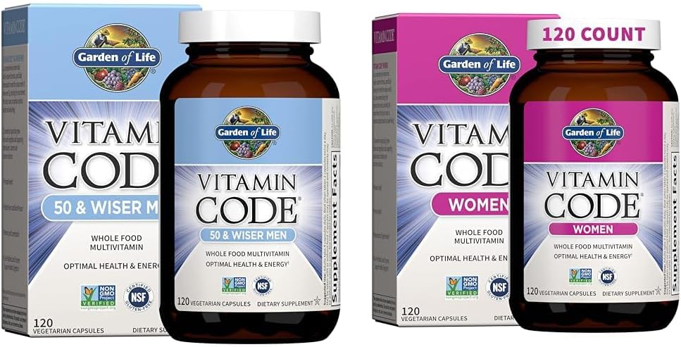 Garten des Lebens Männer & Frauen Multivitamine, Vitamin-Code 50 & Wiser Männer 120 Kapseln und Vitamin-Code Frauen Multi 120 Kapseln
