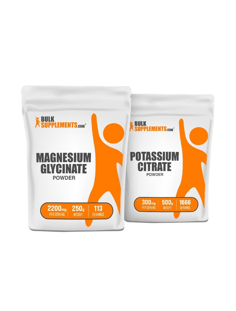 Magnesio Glycinate 250g + Citrato di potassio 500g Bundle