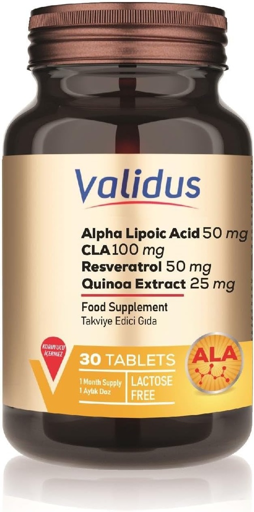 VALIDUS Alfa Lipoic Acid + CLA + Resveratrolo 30 compresse