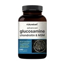 NatureBell Advanced Glucosamine Chondroitin & MSM - 240 Capsules - 10-en-1 Joint Support Complex* - Comprend l'acide hyaluronique, le curcuma, la glucosamine, le collagène et plus