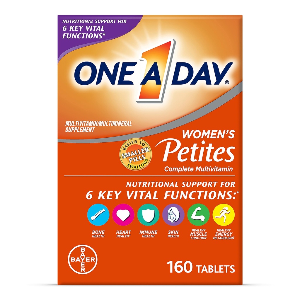 Un giorno Petizioni Donna Multivitamina,Supplemento con Vitamina A, C, D, E e Zinco per il Supporto Sanitario Immune, B Vitamine, Biotina, Folate (come acido folico) & more,Tablet, 160 conteggio
