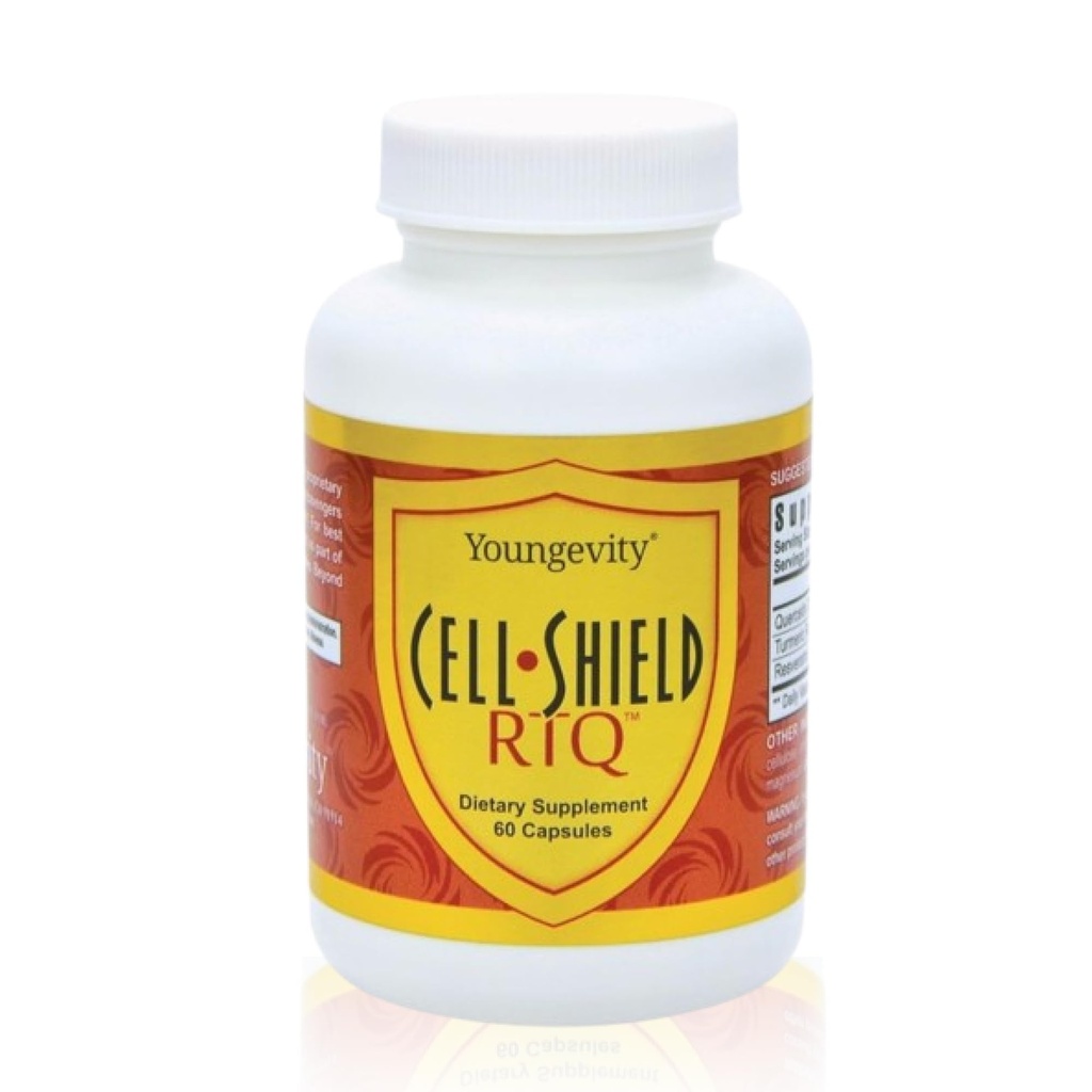 Youngevity Resveratrol Turmeric Quercetin RTQ Cell Shield - 60 Kapseln (Pack von 2)