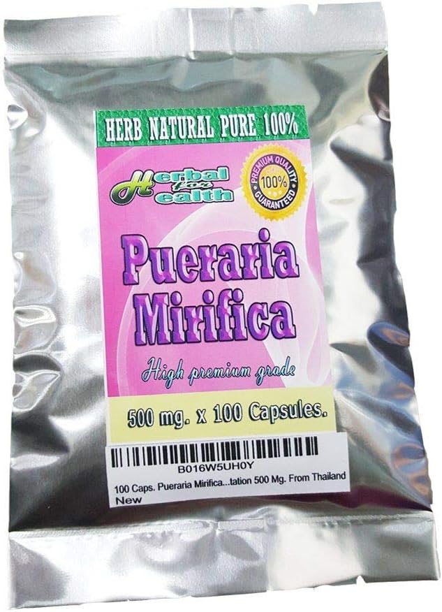 100 Caps. Pueraria Mirifica polvere radice puro 100% seno Augmentation 500 Mg da Thailandia