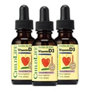 CHILDLIFE ESSENTIALS Vitamin D3 Tropfen für Kinder, Kinder & Kleinkinder - Flüssiges Vitamin D Tropfen, 500 IU pro Tropfen, Immun- & Knochen Gesundheitsunterstützung, Natürliche Berry - 1 Fl Oz (Pack von 3)
