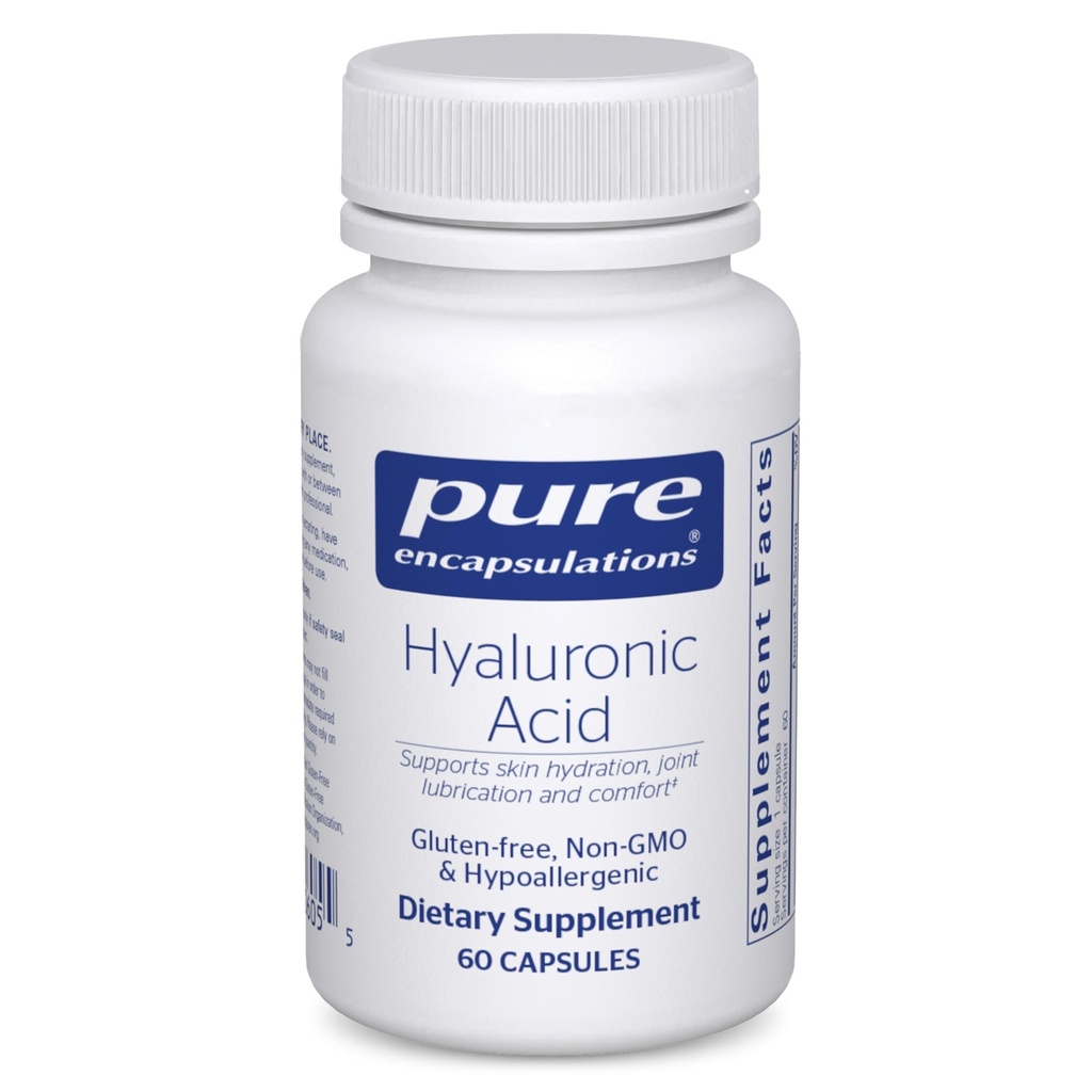 Reine Kapseln Hyaluronsäure - für Haut Hydration, Gelenkschmierung & Gelenkgesundheit* - Effektive Absorption - Glutenfrei - Vegan & Non-GMO - 60 Kapseln