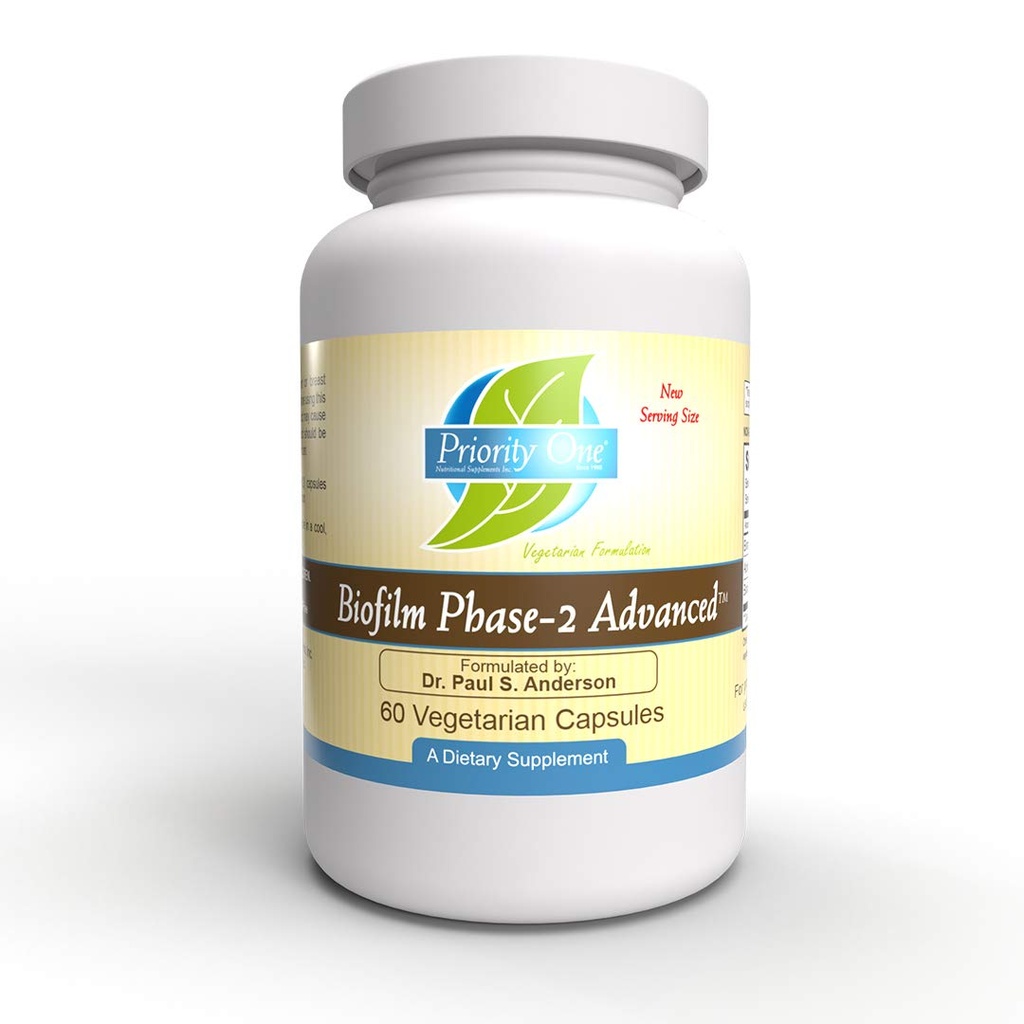Priority One Vitamins Biofilm Phase-2 Advanced 60 Vegetarische Kapseln Exklusiv formuliert von: Dr. Paul S. Anderson - Disruption Advanced Biofilms*